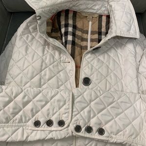 Burberry Brit Quilted Jacket White with Nova Check